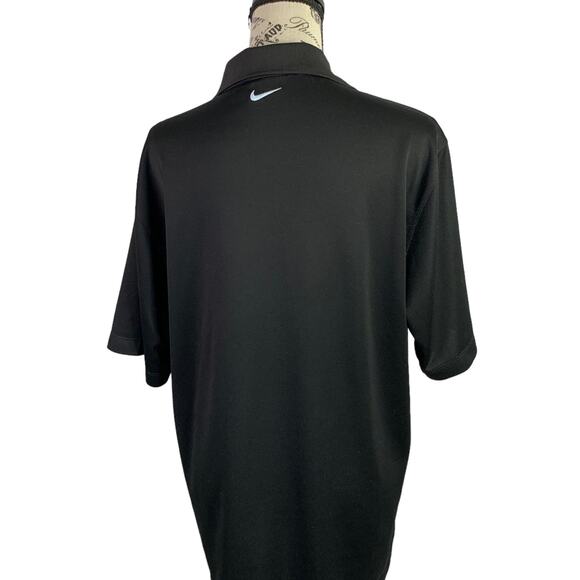 Nike Golf Men's Medium Polo Shirt DRI-FIT Polyester 3 Button Closure Black Gray - Picture 6 of 9